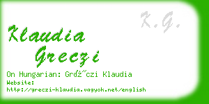 klaudia greczi business card